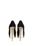 Back View - Click To Enlarge - 73426 - 'Sharon' crystal pavé heel suede peep toe pumps