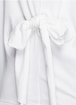 Detail View - Click To Enlarge - NICOPANDA - Ruched tie front T-shirt