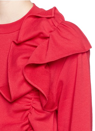 Detail View - Click To Enlarge - NICOPANDA - Ruffle appliqué side sweatshirt