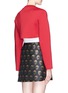 Back View - Click To Enlarge - NICOPANDA - Oversize zip front neoprene cropped sweater