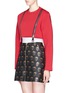 Front View - Click To Enlarge - NICOPANDA - Oversize zip front neoprene cropped sweater