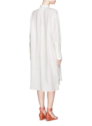 Back View - Click To Enlarge - MS MIN - Oversized ramie shirt dress