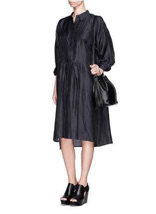 Figure View - Click To Enlarge - MS MIN - Oversized ramie shirt dress