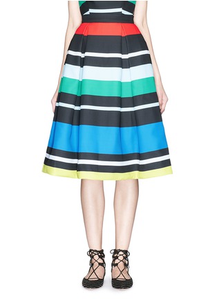 Main View - Click To Enlarge - 72723 - 'Valencia' stripe pleat flare skirt