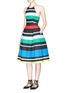 Figure View - Click To Enlarge - 72723 - 'Valencia' stripe pleat flare skirt