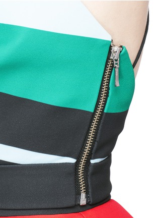 Detail View - Click To Enlarge - 72723 - 'Valencia' stripe apron cropped top