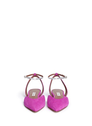 Figure View - Click To Enlarge - TABITHA SIMMONS - Vera' V-throat suede d'Orsay flats