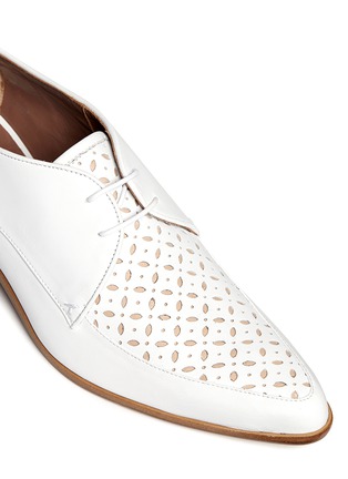 Detail View - Click To Enlarge - TABITHA SIMMONS - 'Helga' perforated vamp lace-up flats