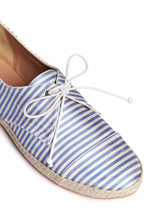 Detail View - Click To Enlarge - TABITHA SIMMONS - 'Dolly' stripe lace-up espadrille flats
