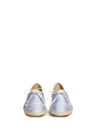 Figure View - Click To Enlarge - TABITHA SIMMONS - 'Dolly' stripe lace-up espadrille flats