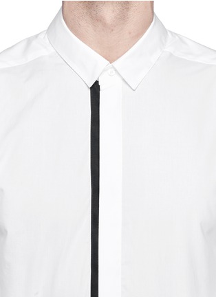Detail View - Click To Enlarge - ALEXANDER WANG - Webbing placket cotton poplin shirt
