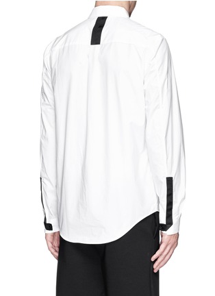 Back View - Click To Enlarge - ALEXANDER WANG - Webbing placket cotton poplin shirt