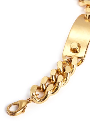 Detail View - Click To Enlarge - ELA STONE - 'Heidi' metal plate curb chain bracelet
