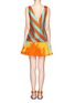 Figure View - Click To Enlarge - MSGM - 'Raifa' stripe print contrast hem dress
