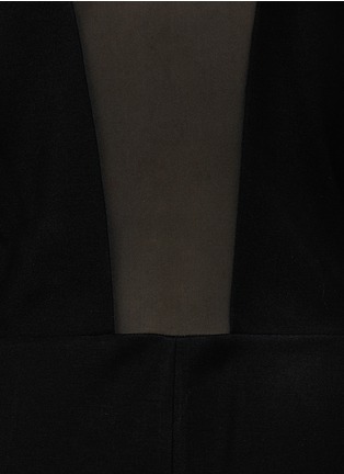 Detail View - Click To Enlarge - MAJE - Sheer back open long sleeve dress