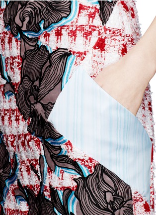 Detail View - Click To Enlarge - PETER PILOTTO - 'Volt' tweed floral embroidery dress