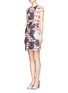 Figure View - Click To Enlarge - PETER PILOTTO - 'Volt' tweed floral embroidery dress