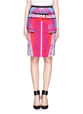 Main View - Click To Enlarge - PETER PILOTTO - Orchid print pencil skirt