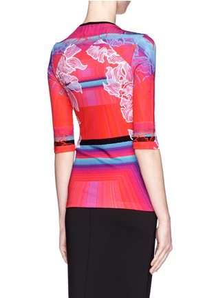 Back View - Click To Enlarge - PETER PILOTTO - Orchid print stretch T-shirt