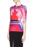 Front View - Click To Enlarge - PETER PILOTTO - Orchid print stretch T-shirt