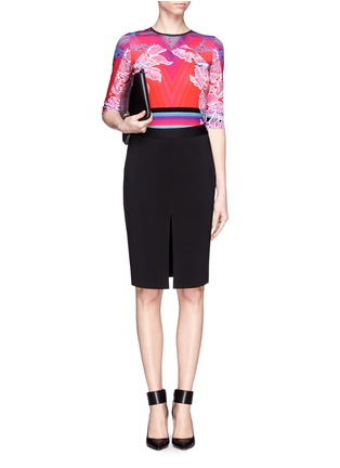Figure View - Click To Enlarge - PETER PILOTTO - Orchid print stretch T-shirt