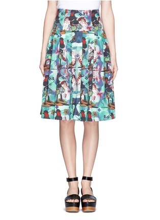 Main View - Click To Enlarge - HELEN LEE - Minnie Mouse print pleated skirt