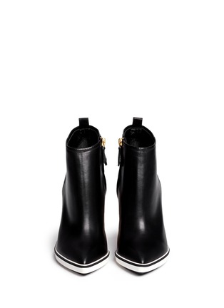 Figure View - Click To Enlarge - NICHOLAS KIRKWOOD - Sculpted heel leather ankle boots