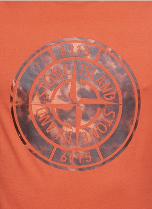 Detail View - Click To Enlarge - STONE ISLAND - Tortoiseshell logo print T-shirt