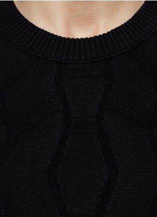 Detail View - Click To Enlarge - STONE ISLAND - Raised geometric pattern sweater