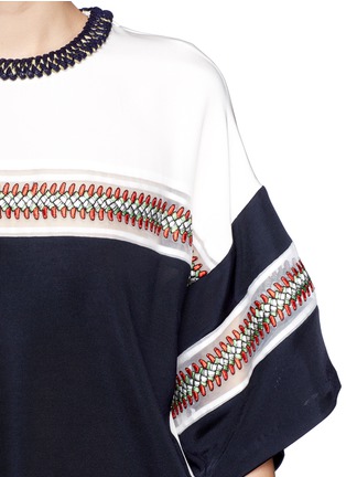 Detail View - Click To Enlarge - 3.1 PHILLIP LIM - Rope braid embroidery T-shirt