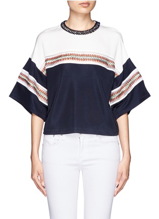 Main View - Click To Enlarge - 3.1 PHILLIP LIM - Rope braid embroidery T-shirt