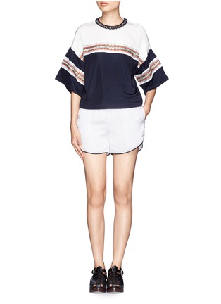 Figure View - Click To Enlarge - 3.1 PHILLIP LIM - Rope braid embroidery T-shirt