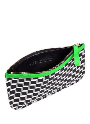 Detail View - Click To Enlarge - PIERRE HARDY - Contrast trim cube pattern zip pouch