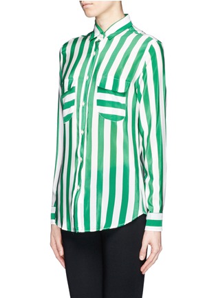 Front View - Click To Enlarge - STELLA JEAN - Striped silk shirt