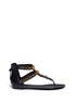 Main View - Click To Enlarge - ASH - 'Macumba' skull chain leather thong sandals
