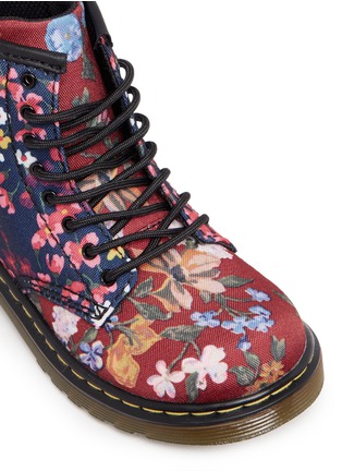 Detail View - Click To Enlarge - DR. MARTENS - 'Brooklee FC' floral print canvas toddler boots