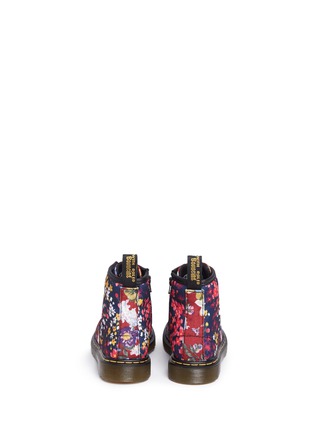 Back View - Click To Enlarge - DR. MARTENS - 'Brooklee FC' floral print canvas toddler boots