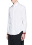Front View - Click To Enlarge - MAISON MARGIELA - Silk satin cuff cotton poplin shirt