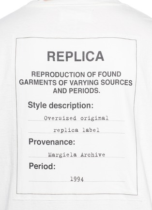 Detail View - Click To Enlarge - MAISON MARGIELA - 'Replica' patch T-shirt