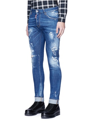Front View - Click To Enlarge - 71465 - 'Cool guy' ripped skinny jeans