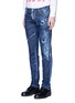 Front View - Click To Enlarge - 71465 - Slim fit ripped jeans