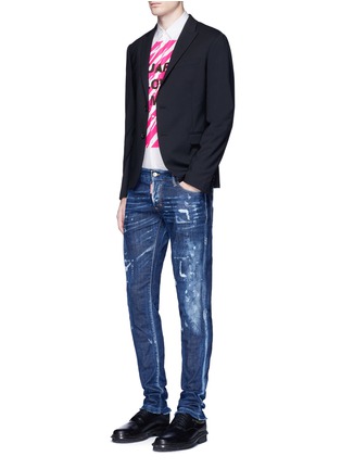 Figure View - Click To Enlarge - 71465 - Slim fit ripped jeans