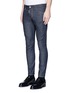 Front View - Click To Enlarge - 71465 - 'Sexy Twist' raw skinny jeans