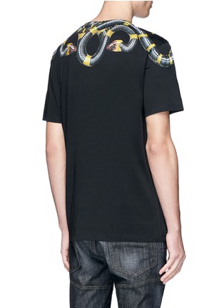 Back View - Click To Enlarge - MARCELO BURLON - 'Sabino' snake print cotton T-shirt