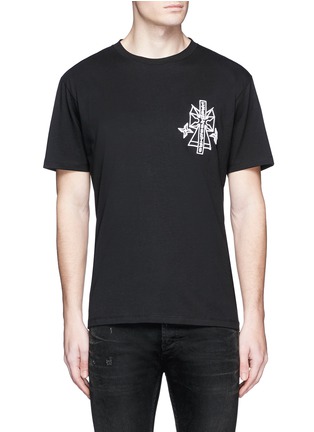 Main View - Click To Enlarge - MARCELO BURLON - 'Ramon' embroidered cotton T-shirt