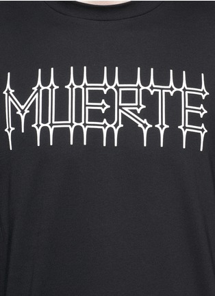Detail View - Click To Enlarge - MARCELO BURLON - 'Tadeo' Muerte print long sleeve T-shirt
