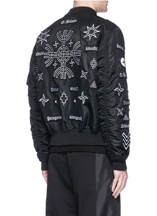 Back View - Click To Enlarge - MARCELO BURLON - x Alpha Industries 'Roldan' embroidered patch MA-1 bomber jacket