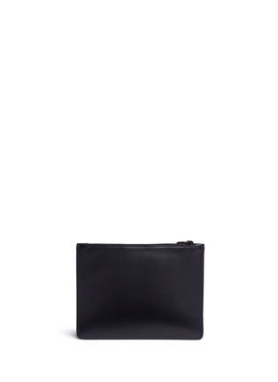 Detail View - Click To Enlarge - MARCELO BURLON - 'Asier' eagle print leather zip pouch