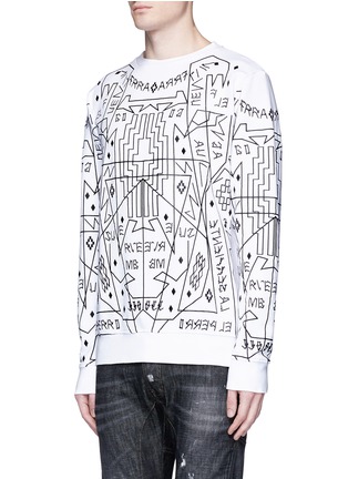 Front View - Click To Enlarge - MARCELO BURLON - 'Salomon' print cotton sweatshirt