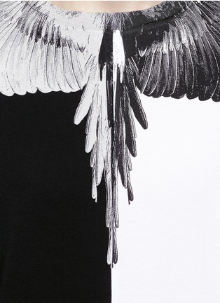 Detail View - Click To Enlarge - MARCELO BURLON - 'Naldo' eagle print colourblock T-shirt